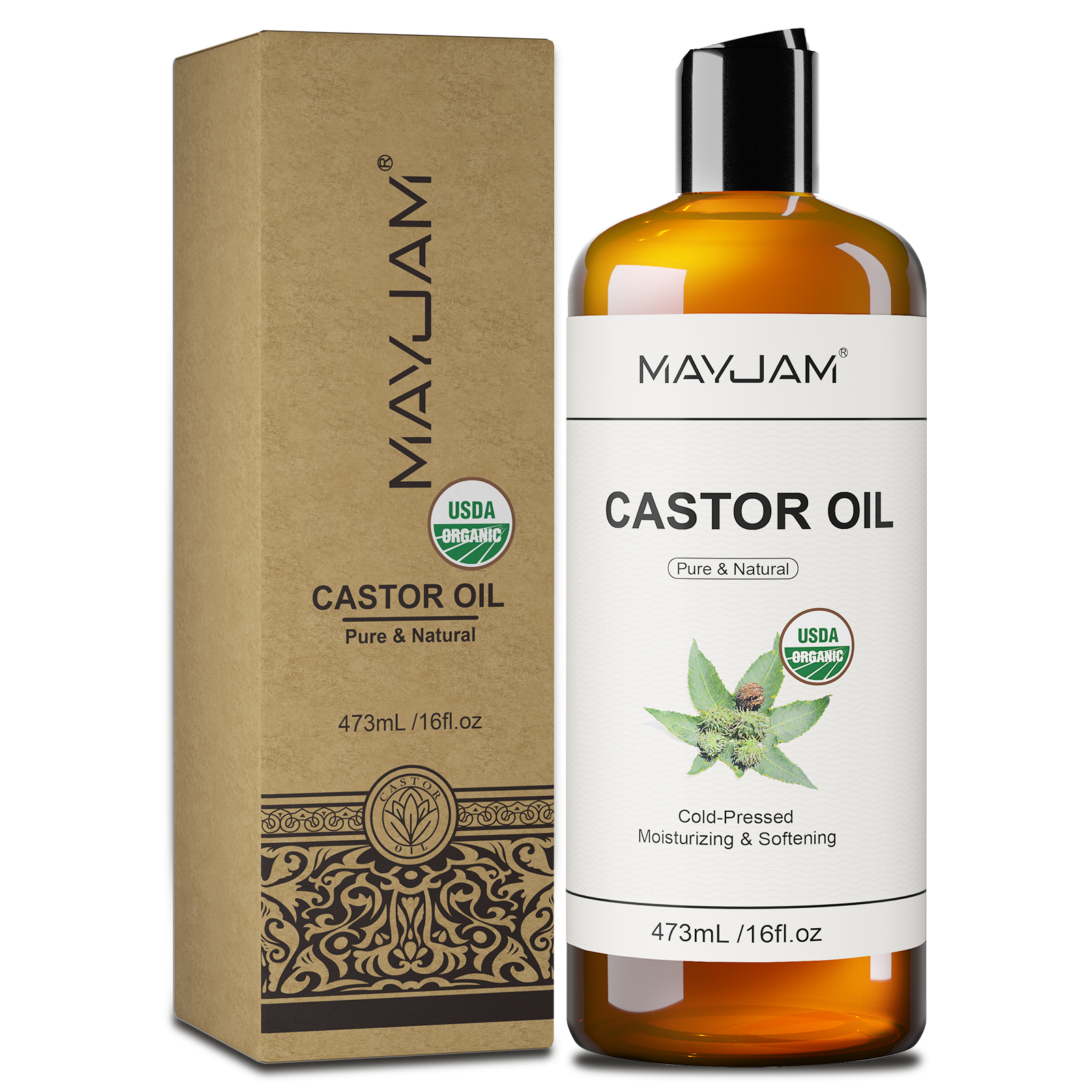 Hair Care Vegetables - MAYJAM 473ml Castor Jojoba Vegetable Glycerin
