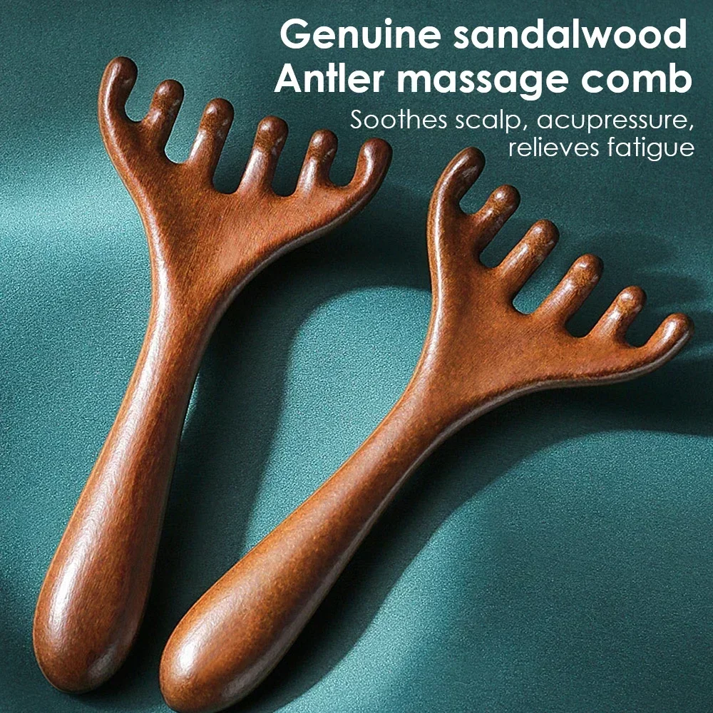 Hair Care Clinic - Natural Golden Sandalwood Five-Claw Scalp Massager