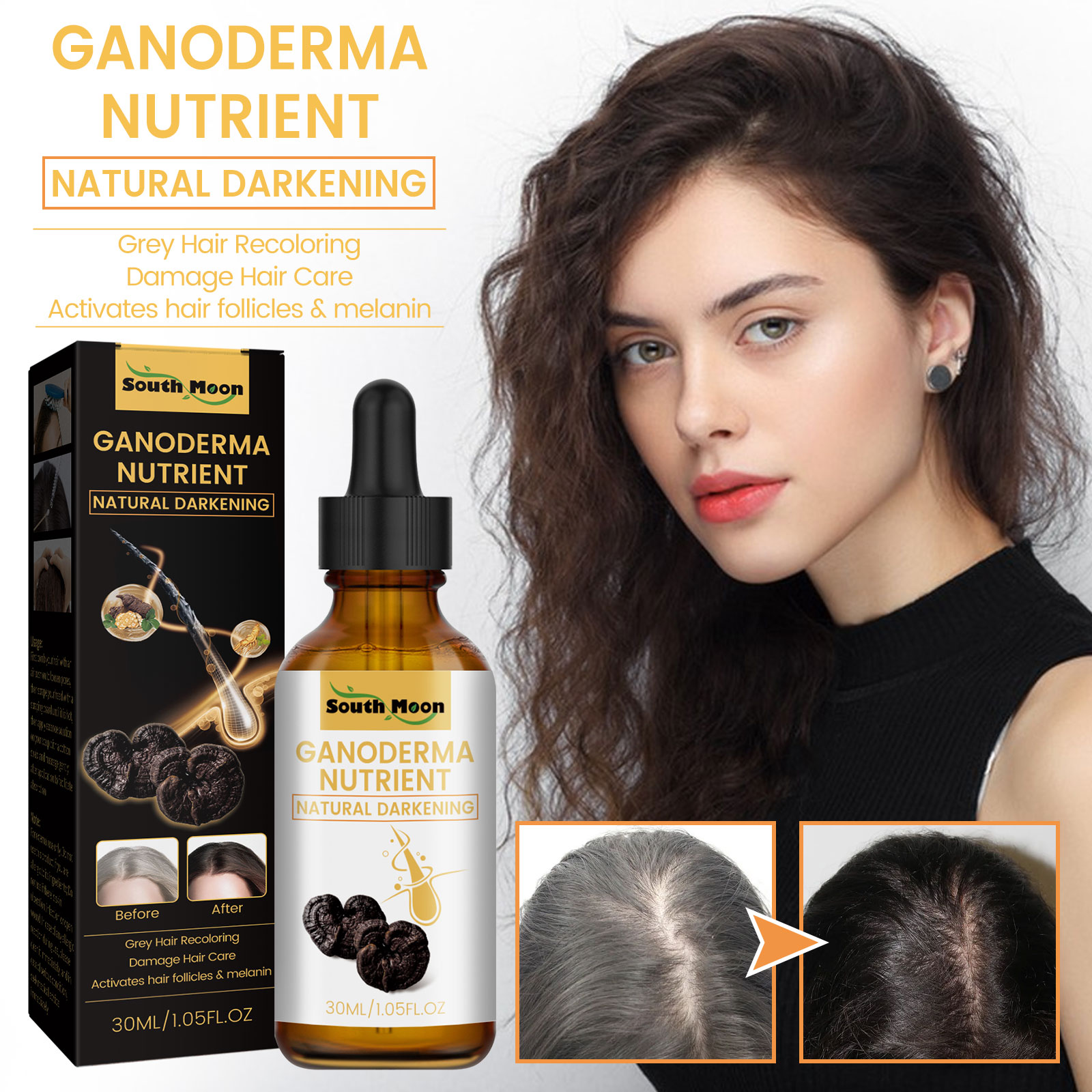 Hair Care Korea - Black Ganoderma Lucidum Hair Liquid Clean