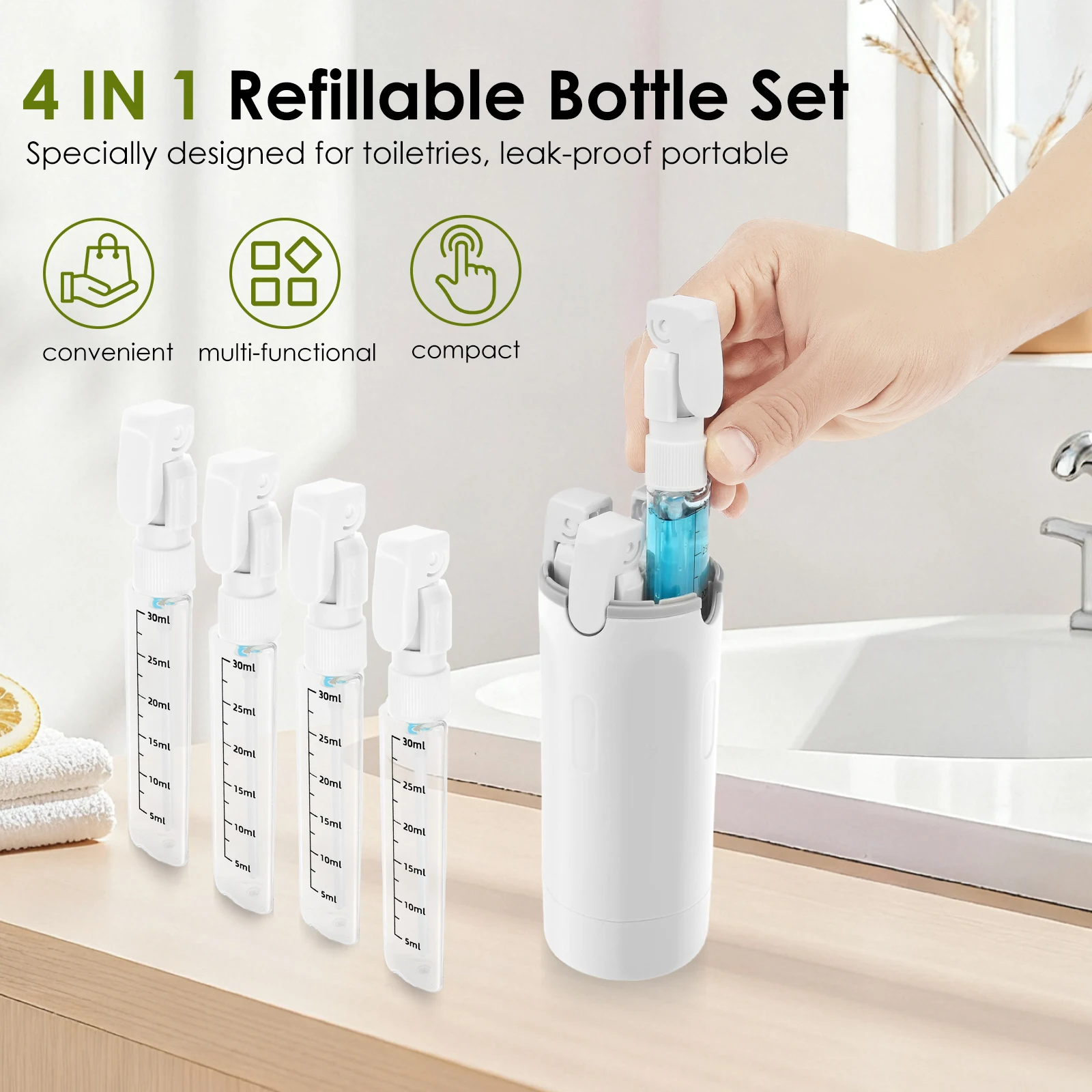 4 in 1 Travel Liquid Dispenser – Dry Shampoo Travel Bewertung und Preis
