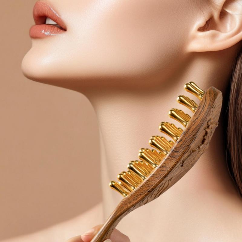 1PCS  Head Copper Tooth Massag – Detangling Wide Comb Bewertung und Preis