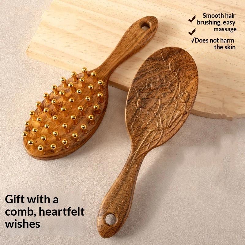 1PCS  Head Copper Tooth Massag – Detangling Wide Comb Bewertung und Preis