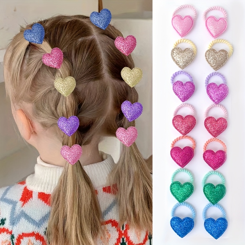 14pcs Hair Ties Cute Glitter H – Hair Care For 5 Year Old Girl Bewertung und Preis