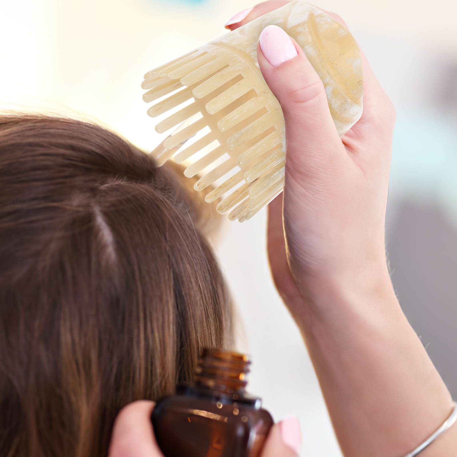 Portable Oxhorn Haircomb With  – Hair Care Tips Bewertung und Preis