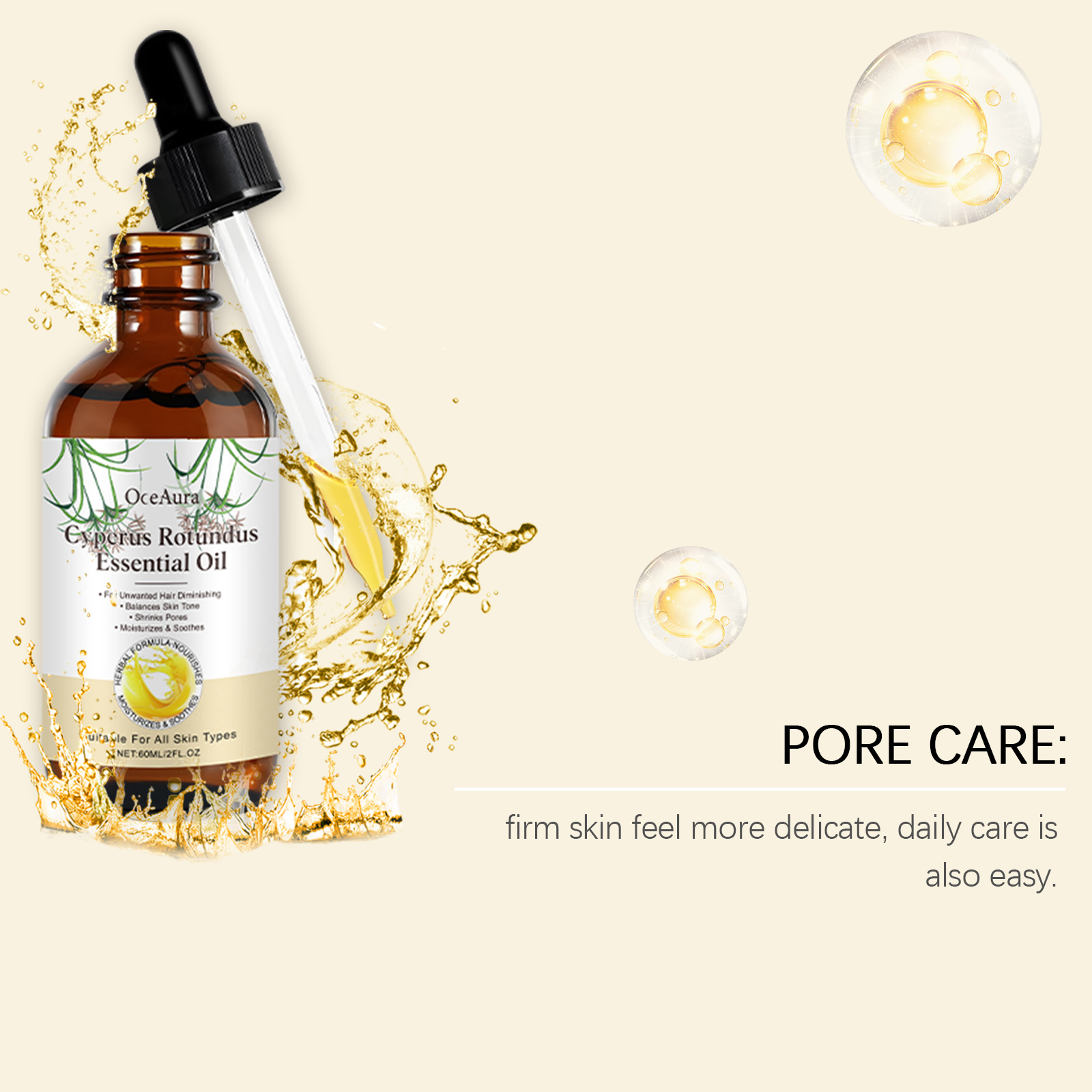60ML Cyperus Rotundus Body Oil – Hair Care With Aloe Vera Bewertung und Preis