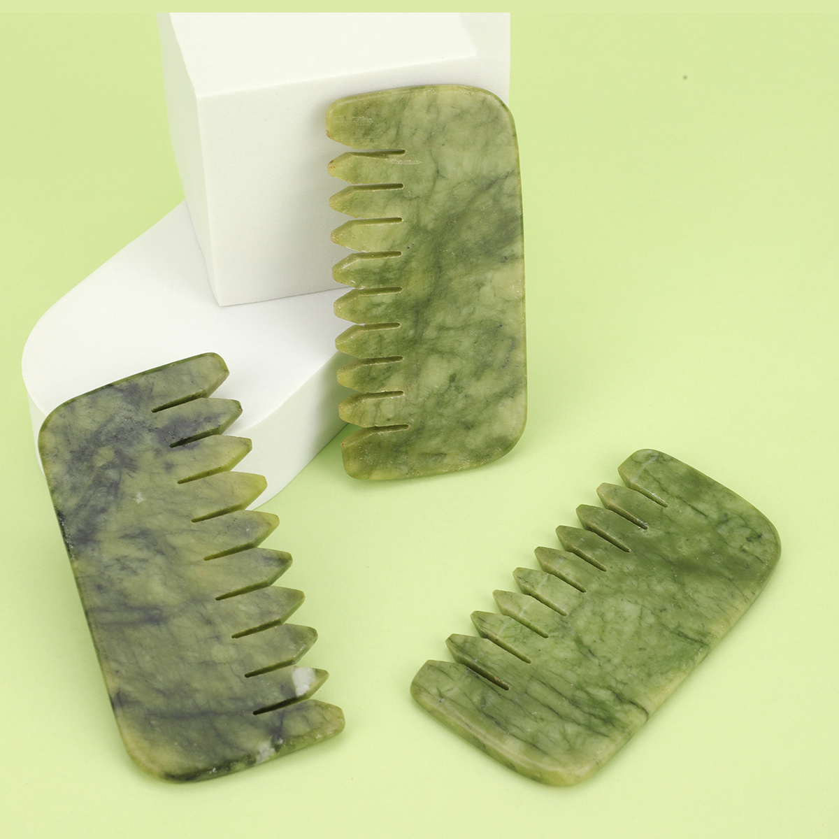 1pc Natural Jade Massage Comb  – Detangling Wide Comb Bewertung und Preis