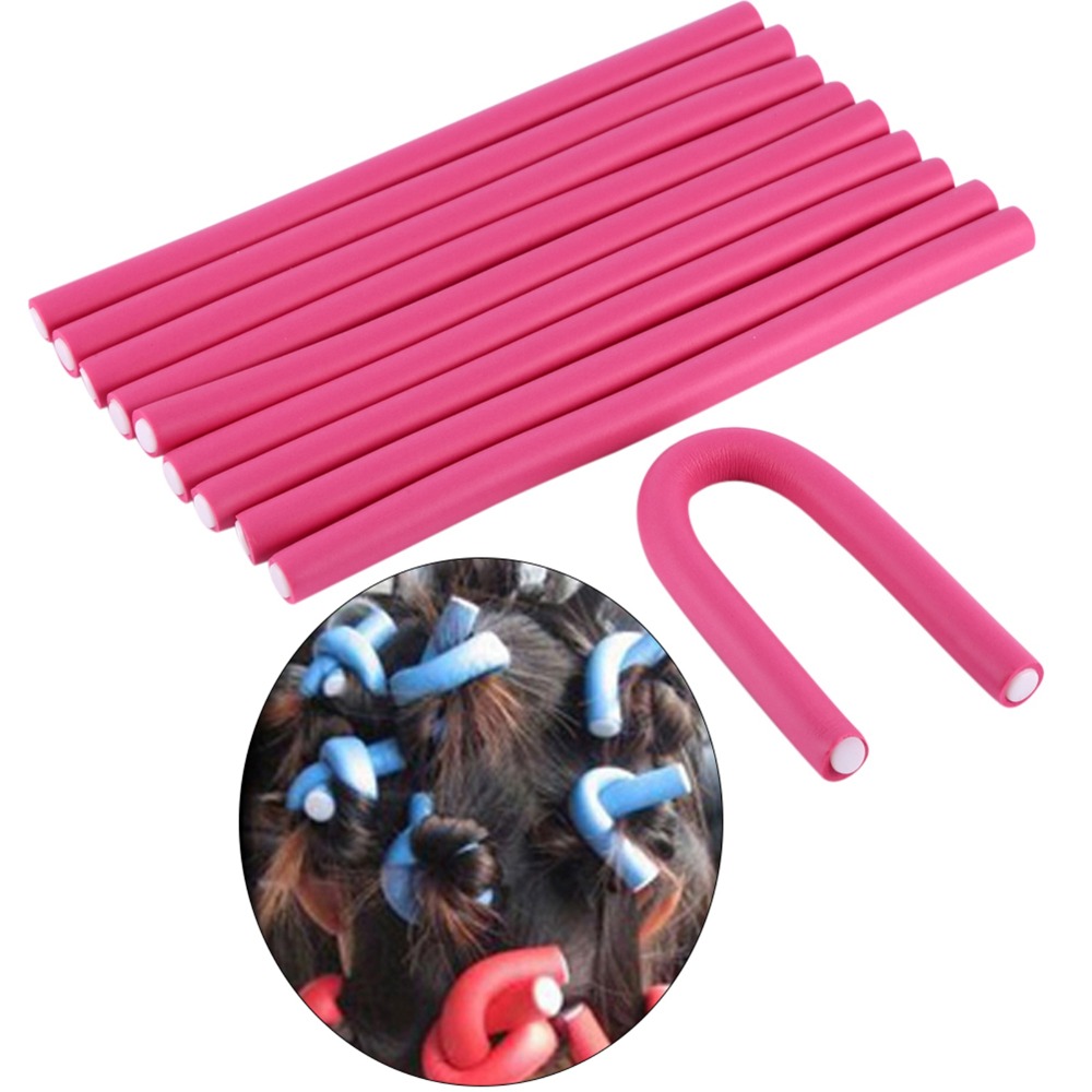 10Pcs/Set Soft Foam Soft Hair  – Hair Roller Set Flexi Bewertung und Preis