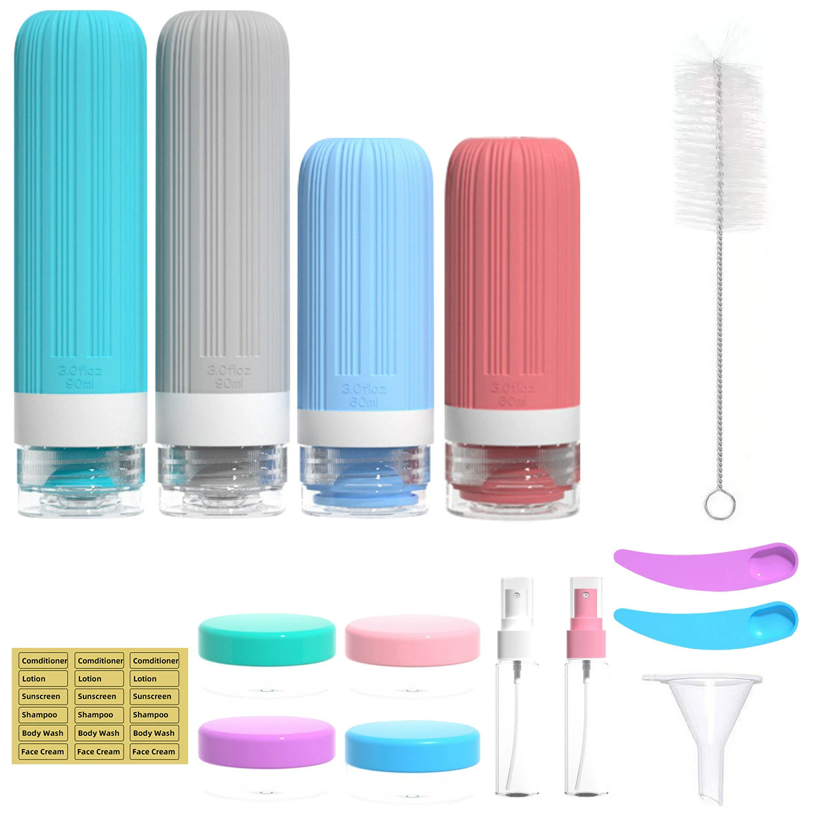 Silicone Travel Bottles Set, L – Dry Shampoo Travel Bewertung und Preis